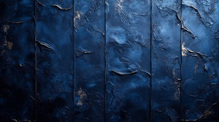 Poster - Deep navy blue panelled wall background featuring a sleek matte finish adding sophistication and depth ideal for contemporary offices or stylish lounges