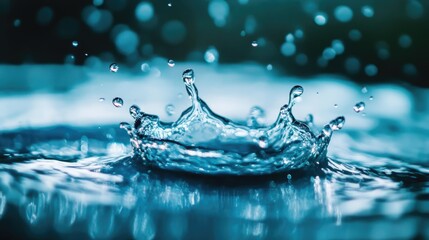 Aufkleber - Macro shot of a water drop creating a splash