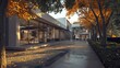 © Ayan - Modern residential building on a quiet street, 3D render