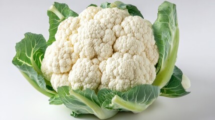 Poster - Fresh cauliflower on a plain white background
