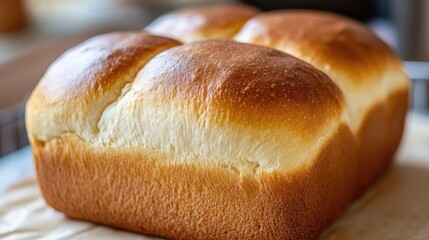 Aufkleber - Fluffy golden brown loaf of soft textured bread ideal for enthusiasts of baked goods and bakery themes