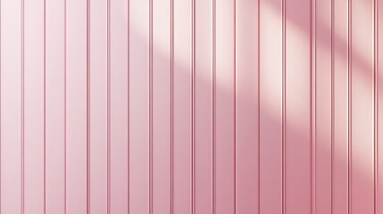 Poster - Light pastel pink panelled wall background with narrow vertical panels and soft shadows giving a delicate and feminine touch ideal for chic or bohoinspired interior designs