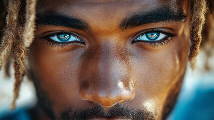 Poster - A man with brown hair and a blue eye