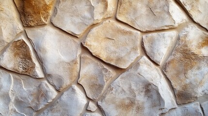 Poster - Light brown cement stone wall texture for creative backgrounds