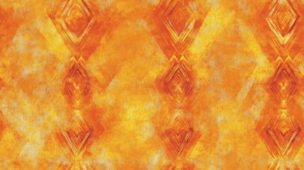 Poster - Boho tie dye wallpaper featuring a gold and yellow geometric texture Seamless dirty art design in a hippie style Colorful ink textured background with an abstract seamless pattern Vibrant batik in