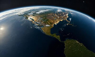 modern satellite network over earth