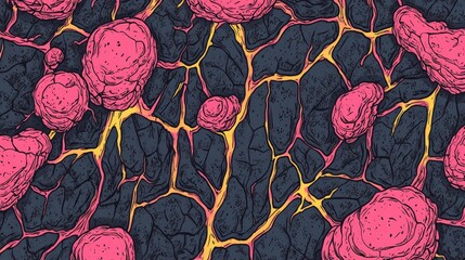 Poster - Close up of Textured Lava Stone Wall