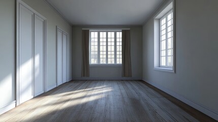 Poster - 3D Rendering of a Comfortable Empty Room Interior Design