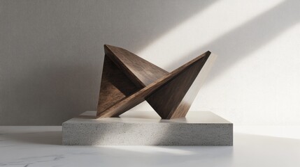 Poster - 3D rendering of a geometric display stand