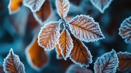 Poster - Frosty Patterns Macro Photography