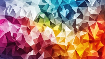 Poster - Low Poly Triangle Pattern Background