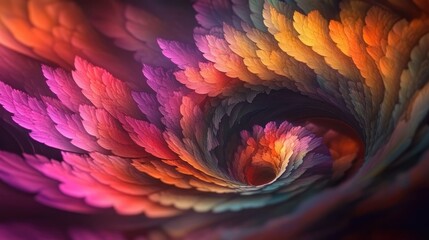 Poster - digital abstract fractal fantasy design in a three dimensional illustration