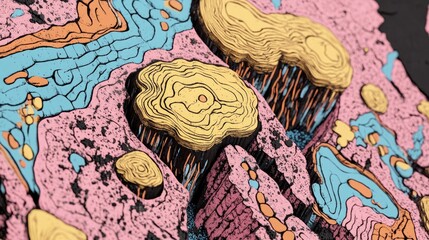 Poster - Close up of Textured Lava Stone Wall