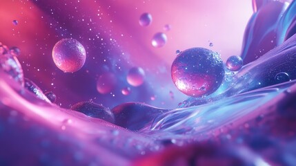 Poster - Futuristic 3D illustration designed for advertising and wallpaper featuring a captivating space and sci fi scene with a decorative concept
