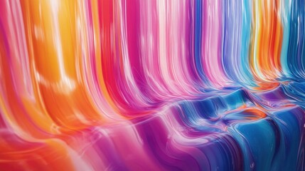 Poster - 3D rendering of abstract blurred motion backgrounds in multiple colors