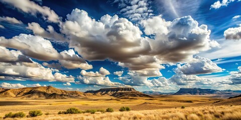 Wall Mural - big sky and foothills in the american west