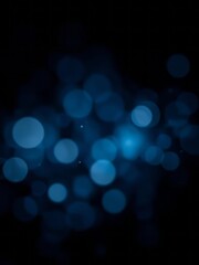 Dark blue background with bokeh lights and particles with a glowing effect on a dark black background glitter dust particle Ultra realistic 