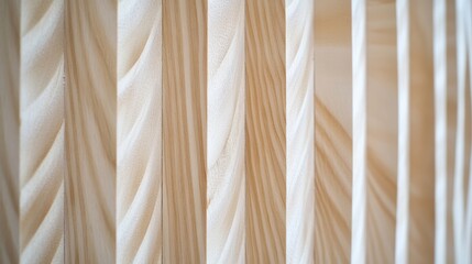 Poster - Close up of glued timber background Laminated wooden construction in a wall Glued beams featured prominently in the design