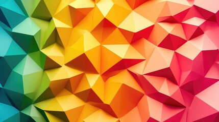 Poster - Low Poly Triangular Pattern Background