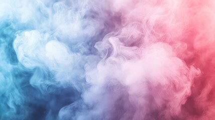 Poster - A gradient image featuring softly blended pastel colors with blurred clouds mist and fog