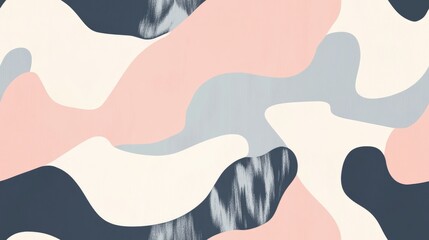 Poster - Minimalist modern patterned background in pastel shades designed for various surfaces Suitable for wallpaper pattern fills and surface textures featuring abstract artistic styles