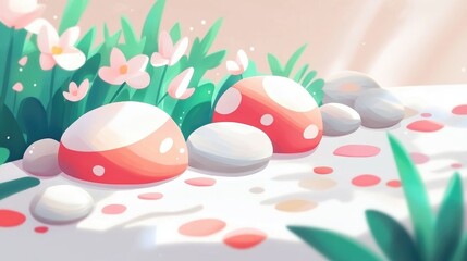 Poster - Pebbles on a Light Surface