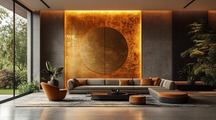 Poster - Modern series of abstract gold wall art with intricate line patterns and luminous foil textures forming a luxurious set ideal for decorative purposes or interior wall displays