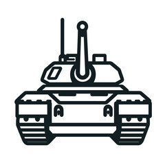 Military tank logo icon template vector illustration on white background.