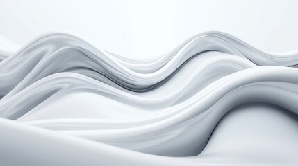 Poster - Abstract Waves in Motion, a mesmerizing display of flowing curves, creating a dynamic visual rhythm that captivates the eye and invites contemplation in a boundless environment.