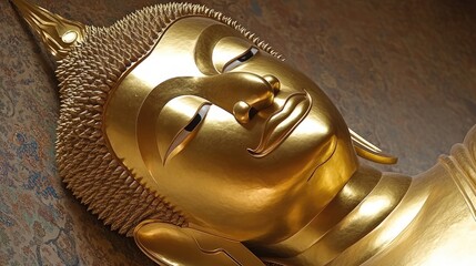 Golden Buddha Statue in Serene Pose