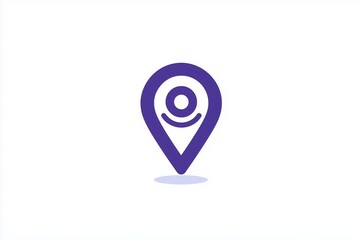 Poster - Location symbol. Location pin. Geometric shape. Solid location symbol on white background. 