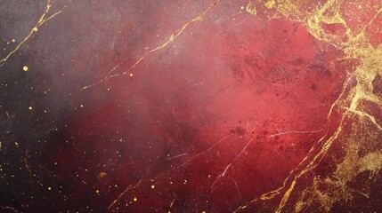 Poster - This luxurious red and gold marble texture reveals beautiful swirls and patterns, adding a touch of opulence to any environment