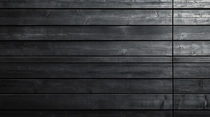 Fototapete - Sleek charcoal grey panelled wall background with smooth horizontal planks creating a sleek and modern aesthetic suitable for contemporary or minimalist spaces
