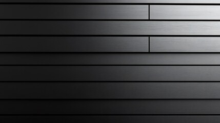 Poster - Sleek charcoal grey panelled wall background with smooth horizontal planks creating a sleek and modern aesthetic suitable for contemporary or minimalist spaces