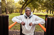 © Marko Geber - Older man resting on park bench after outdoor workout at fitness park