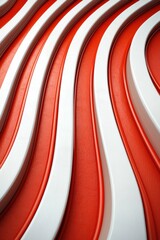 Poster - A vibrant abstract background featuring smooth red and white curves that create an elegant and modern visual contrast, ideal for creative design projects.