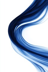 Poster - elegant blue flowing smooth lines create a serene and calming effect, perfect for backgrounds or abs