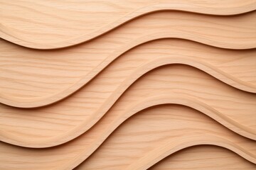 Poster - Elegant wooden texture with wavy patterns, showcasing the natural beauty of wood grain in a minimalist design. Perfect for modern decor.