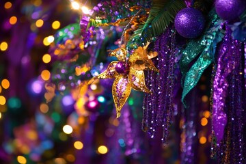 Mardi Gras Decoration - A Festive Celebration of Colorful Traditions in New Orleans