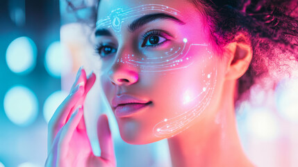 beauty tech innovations with smart devices, including skincare tools, facial scanners, and beauty ap