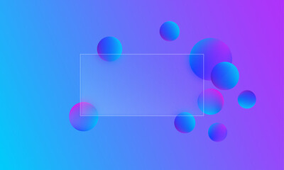 Wall Mural - A page for a glassmorphism style web site