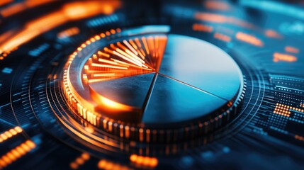Poster - Modern Data Visualization with Bright Orange Accents
