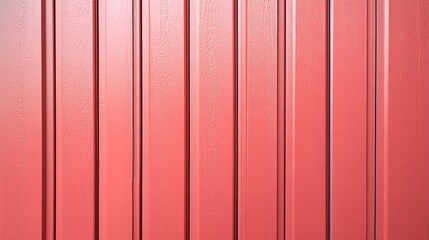 Poster - Vibrant coral panelled wall background with subtle textured lines adding a lively and energizing feel perfect for creative workspaces or playful childrens rooms