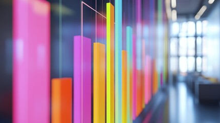 Poster - Colorful Bars Representing Data Visualization Concept