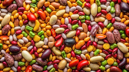 Poster - A Vibrant Medley of Colorful Beans and Legumes, a Feast for the Eyes and a Source of Nourishment