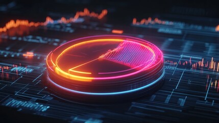 Poster - Futuristic Neon Data Visualization Concept