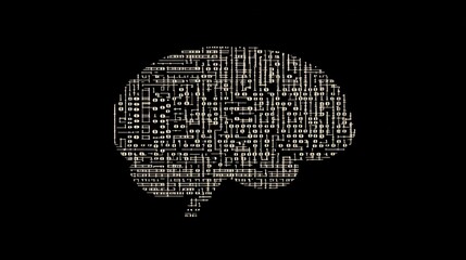 Poster - Digital Brain Concept with Circuit Patterns