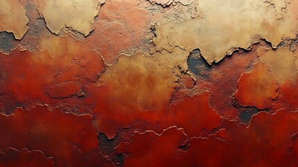 Poster - Warm terracotta panelled wall background with a rough earthy texture exuding a Mediterranean feel great for rustic lounges or bohemianstyle interiors