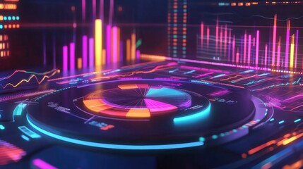 Poster - Colorful Digital Data Visualization Concept