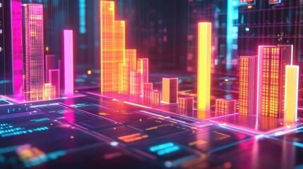 Poster - Vibrant Digital Data Visualization and Analysis